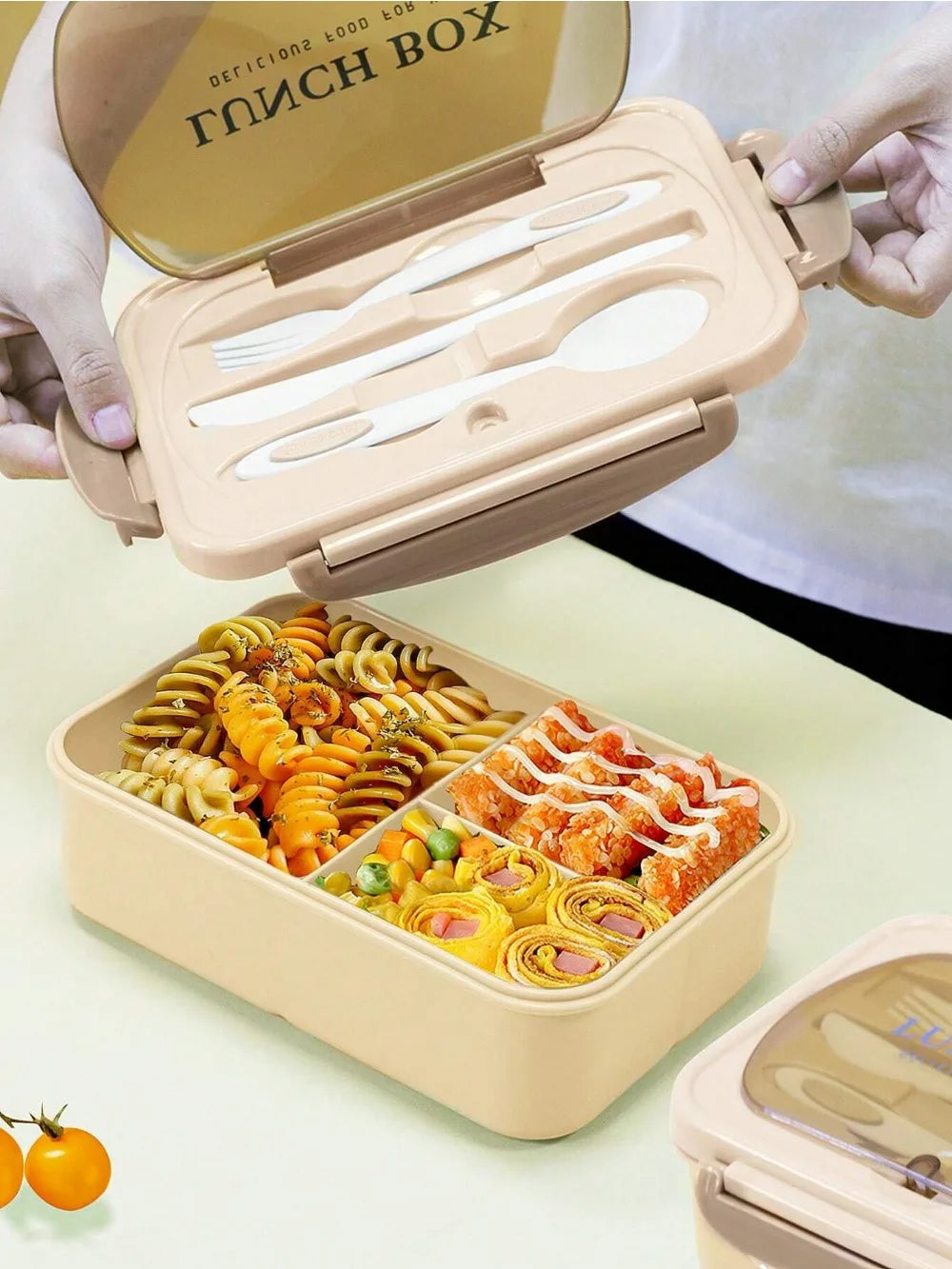 MealMate Bento Besteck Lunchbox mit vier Fächern, auslaufsicher | Temsk
