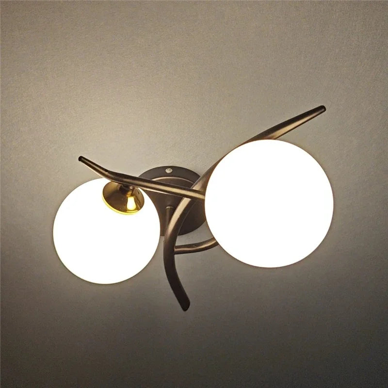 Lunara Nordische Wandleuchte mit doppeltem Kugel-LED-Design | Temsk
