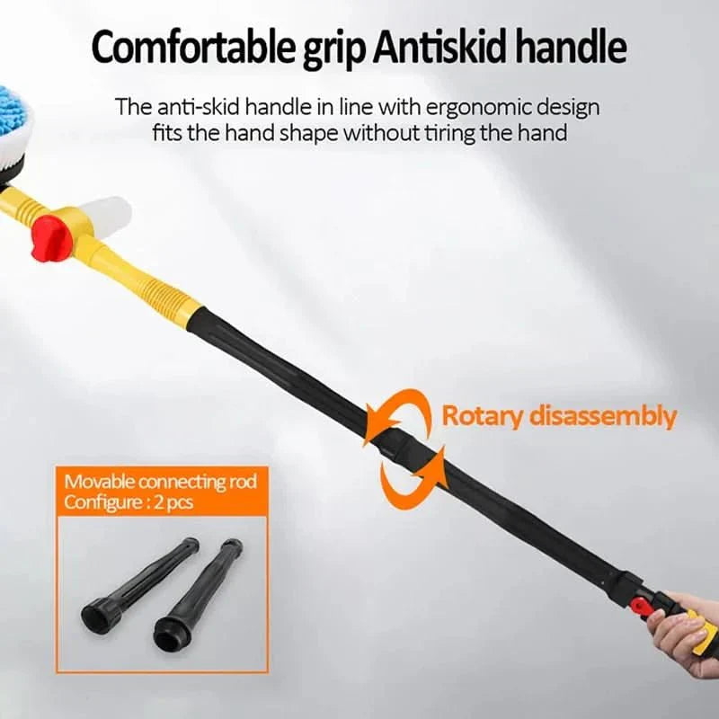 AquaFlow 360 Car Wash Set With Rotating Water Powered Brush | Temsk