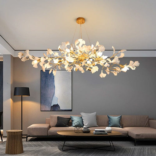 Ceramic Petal Chandelier Ceiling Light Fixture With Elegant Glow Temsk