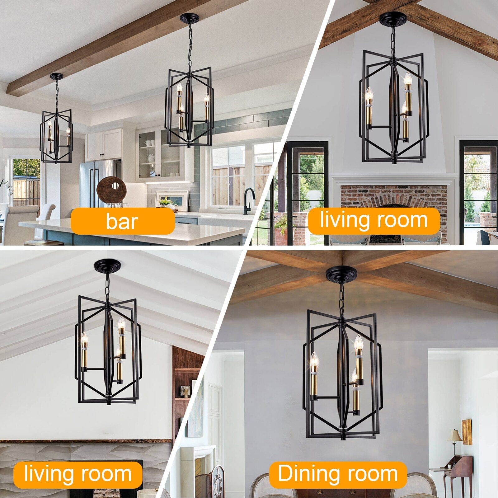 NovaCage Ceiling Lamp Vintage Industrial LED Fixture | Temsk