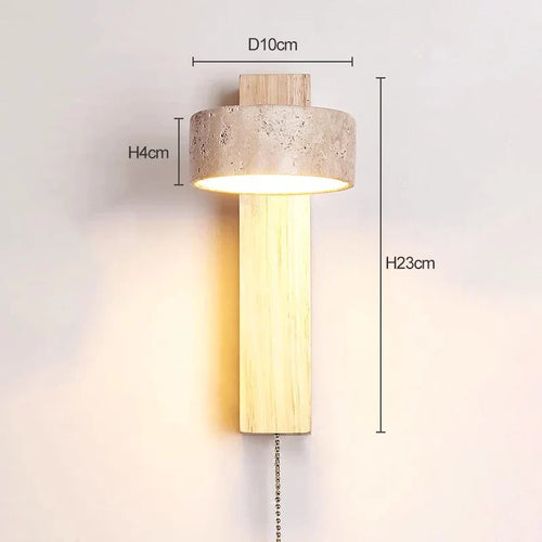 Éclat Wall Lamp By Temsk: French Inspired Wabi-Sabi Headboard Light With Pull Switch