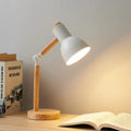Nordic Wooden Desk Lamp With Adjustable Head And Colorful Shade | Temsk