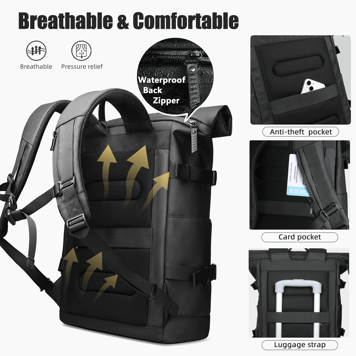 TrailNova Expandable Outdoor Backpack With Laptop Compartment And Large Capacity | Temsk