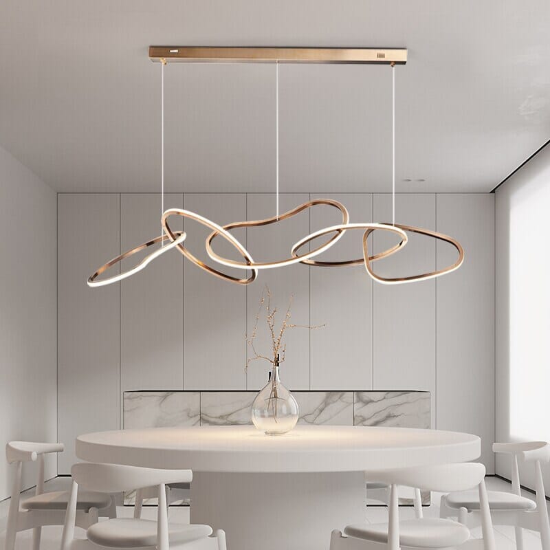 Vela Ring Pendant Light In Rose Gold Or Gold Finish | Temsk