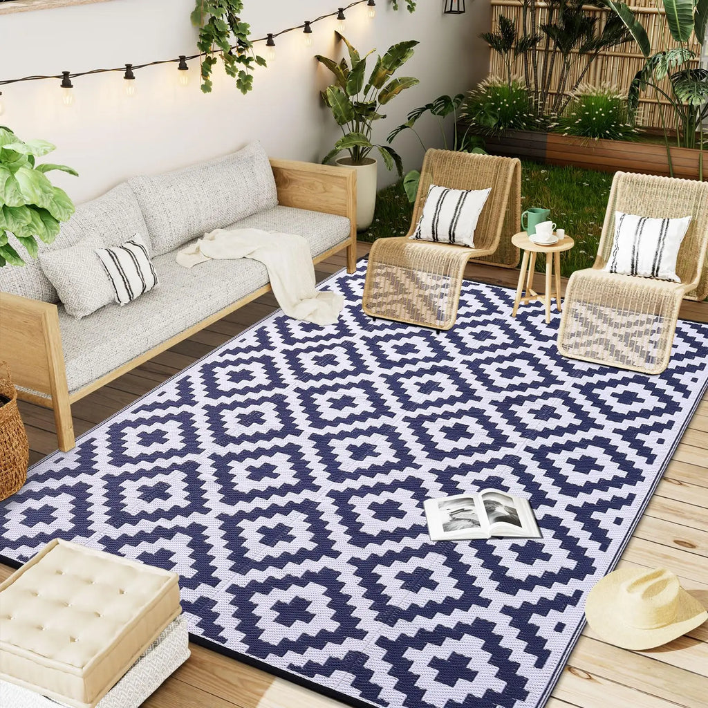 Harbour Haven wendbarer wasserdichter Outdoor-Teppich für Terrassen | Temsk