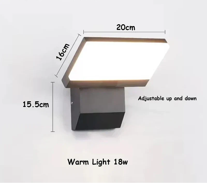LumiFold Außenwandleuchte mit IP65-Schutzklasse und optionalem Bewegungssensor | Temsk
