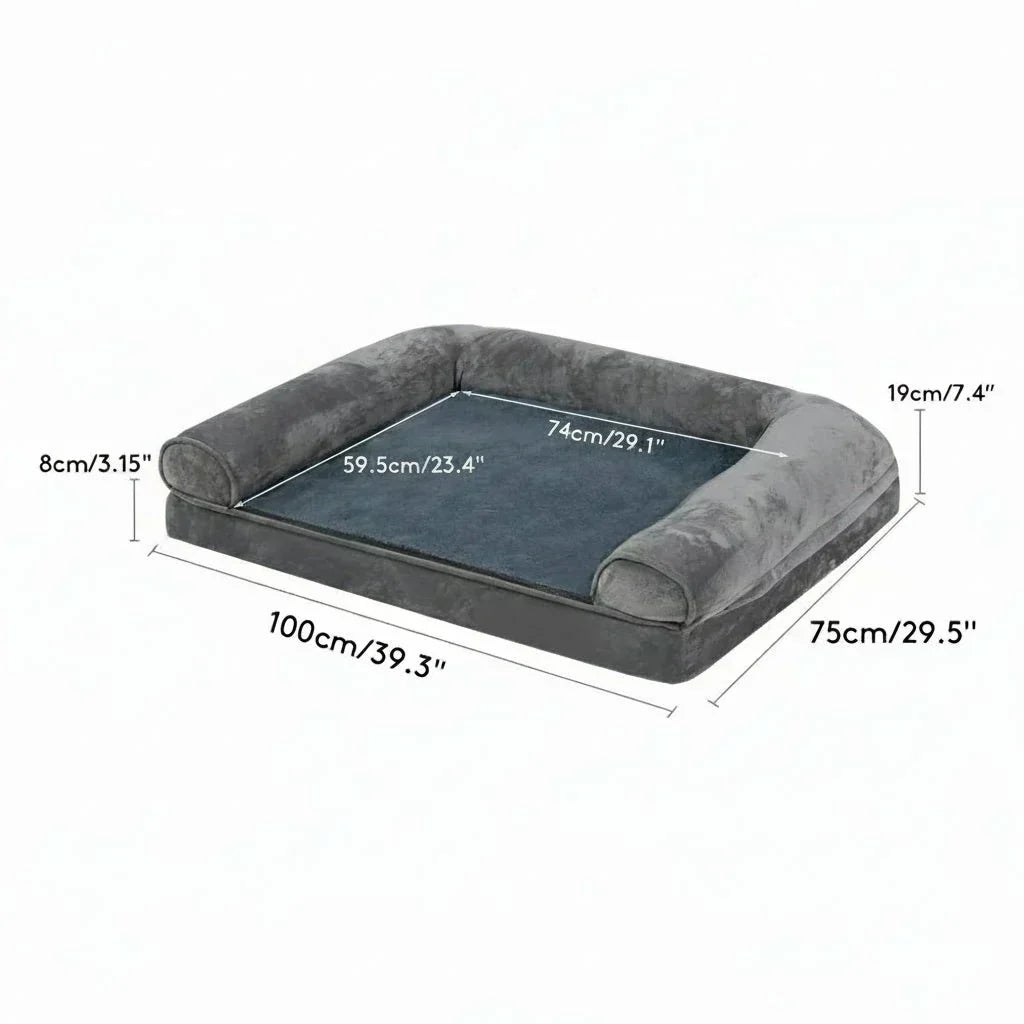 CalmNest Orthopedic Memory Foam Dog Bed With Water Repellent Cover And Plush Comfort | Temsk