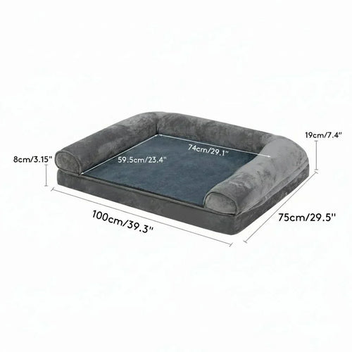 CalmNest Orthopedic Dog Bed With Memory Foam For Plush Comfort And Water Repellent Cover Temsk