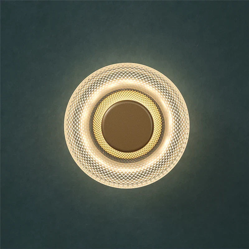 Bunte Glas-Wandlampe mit strukturiertem Scheiben-LED-Licht | Temsk