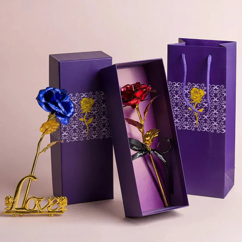 Rosen-Geschenkbox mit Künstlicher Blumenpräsentation zum Muttertag | Temsk
