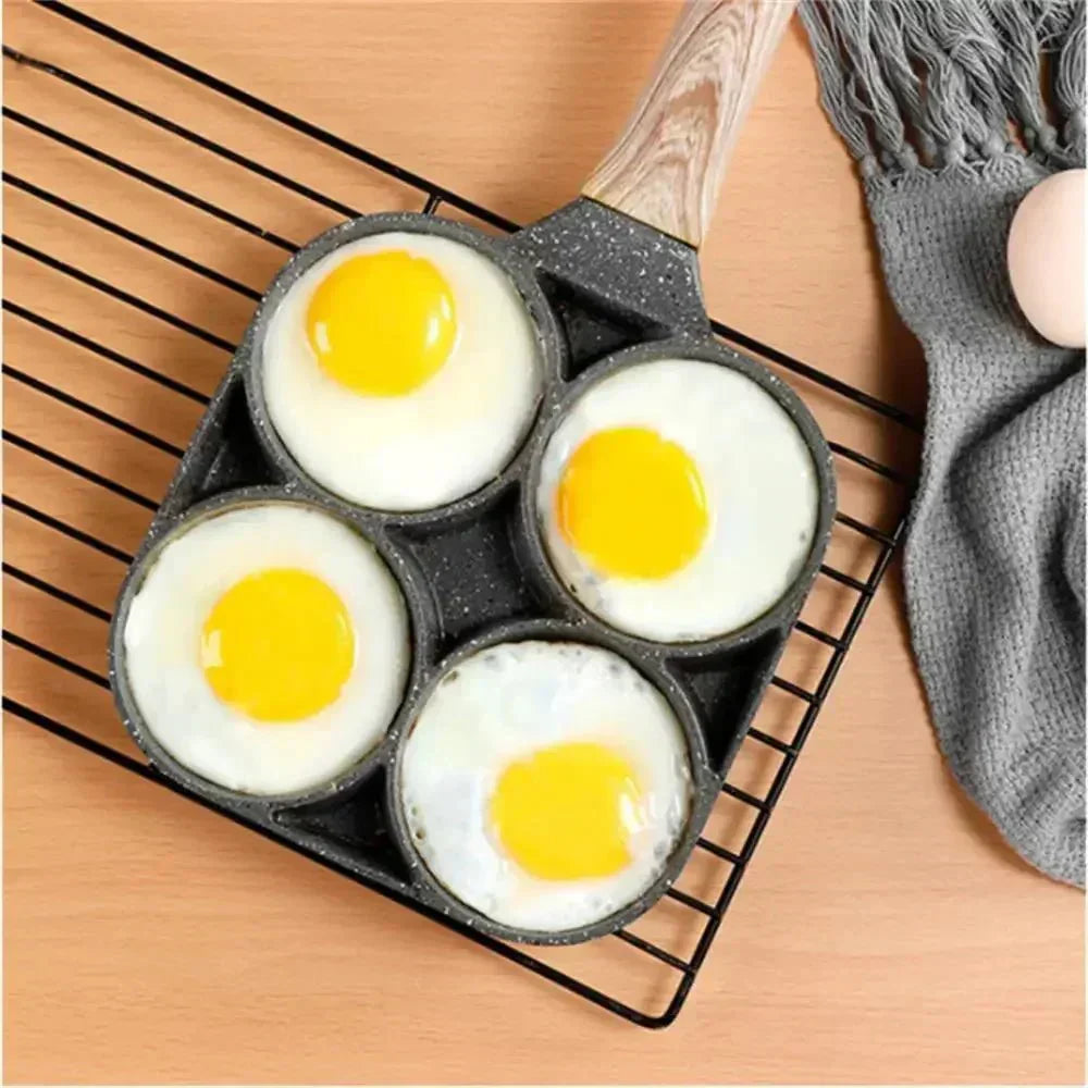 AuroraChef Four-Well Nonstick Pan for Omelets, Burgers, Steak, and Breakfast | Temsk