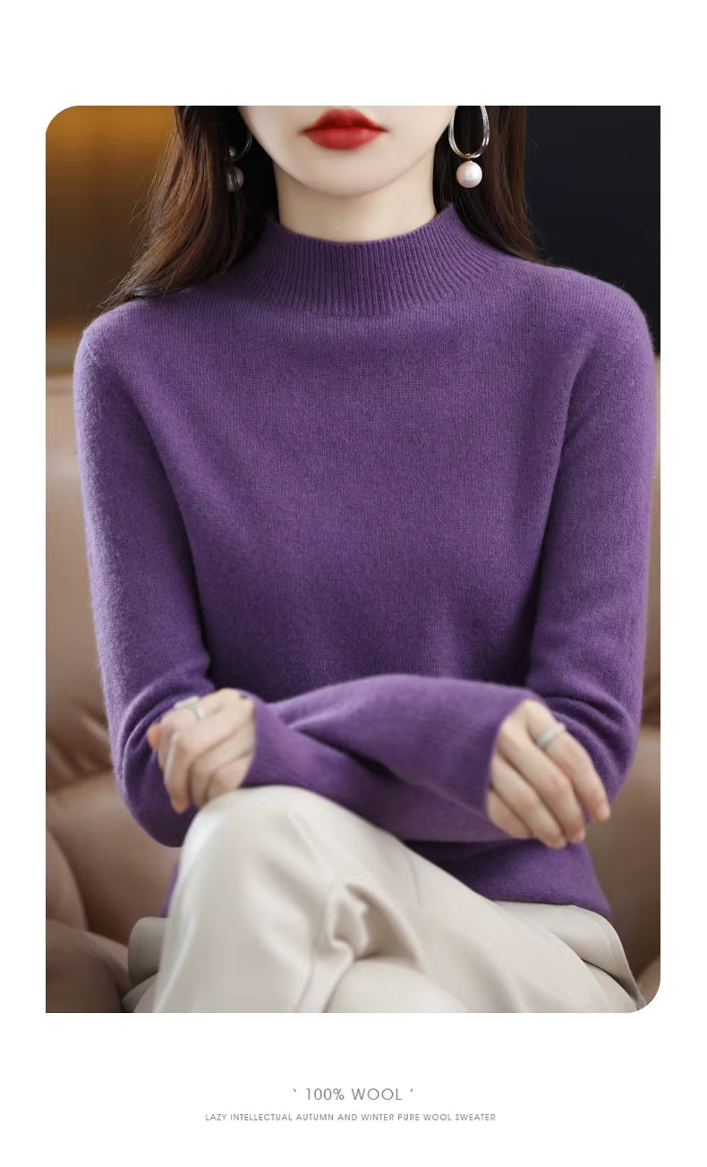 Aurelia Women's 100 Percent Wool Cashmere Pullover For Fall And Winter | Temsk