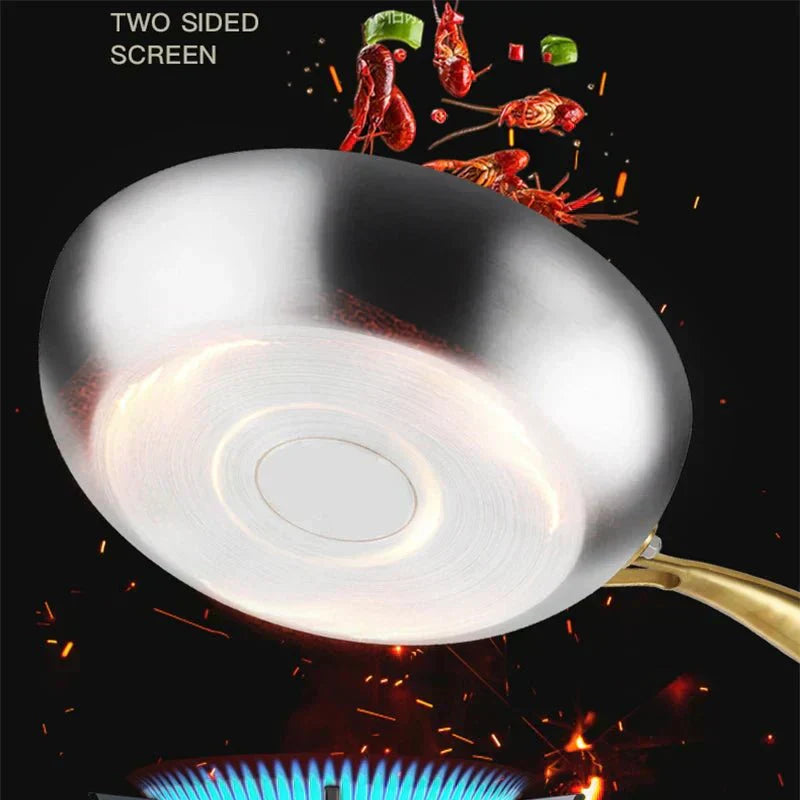 NovaForge 316 Stainless Frying Pan With 7-Layer Design, 2 Mm Wall, Induction Ready | Temsk