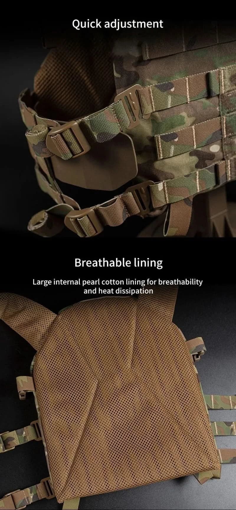 Vanguard Armor Carrier Modular Vest With Laser Cut MOLLE And Quick Release | Temsk