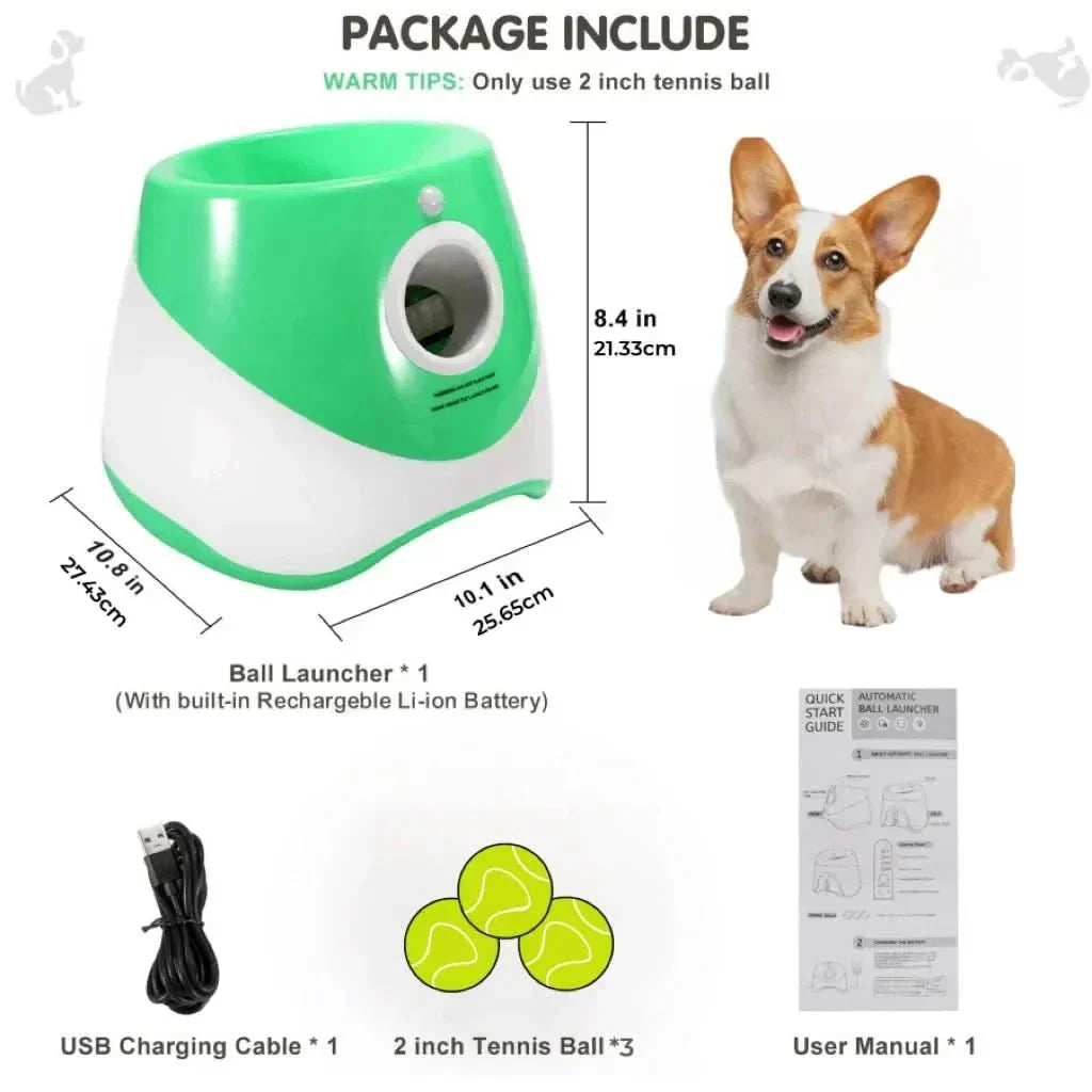 FetchMate Automatic Ball Thrower - Rechargeable Dog Toy | Temsk