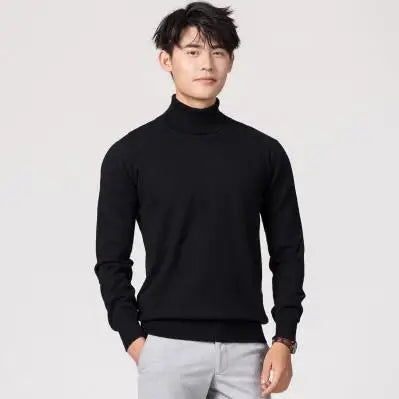 Kairo 60 Percent Cashmere 35 Percent Cotton Knit Turtleneck Sweater For Men | Temsk