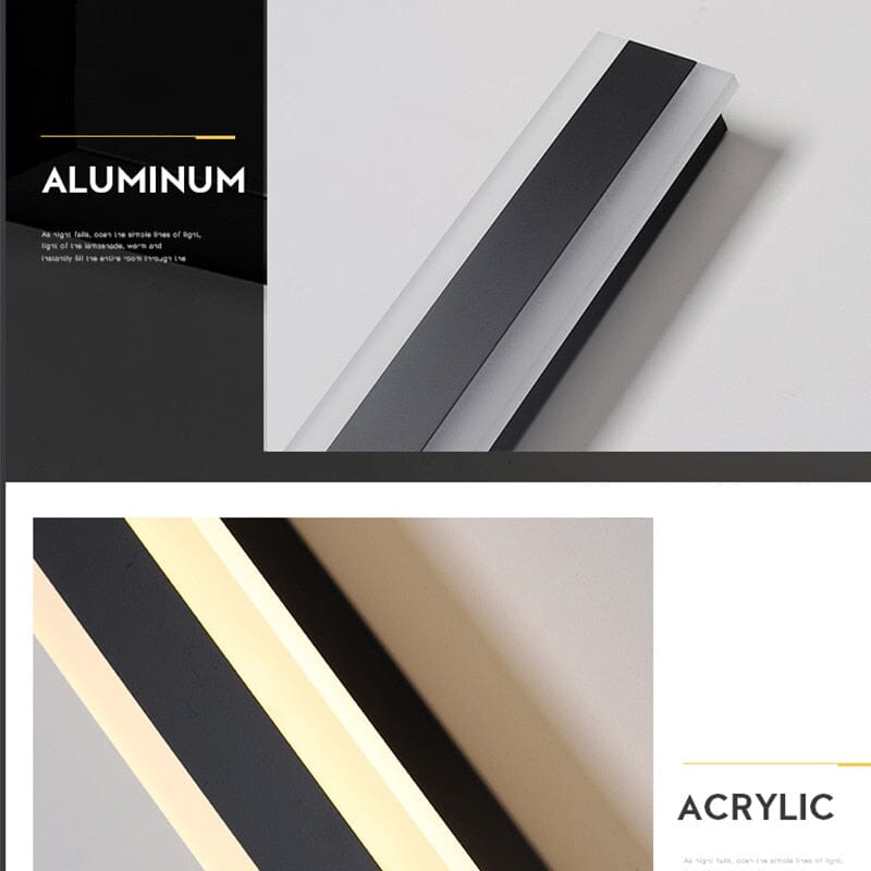 Astrae Long-Strip Outdoor LED Wall Light in Aluminum for Homes and Businesses | Temsk