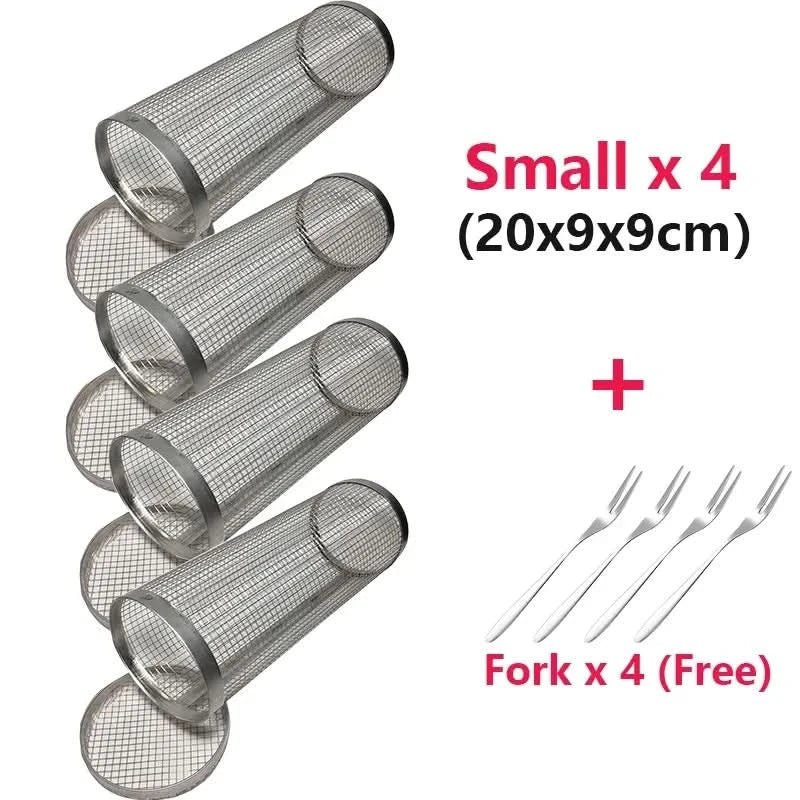 AeroGrill Rotating Barbecue Basket in Stainless Steel for Even Cooking | Temsk