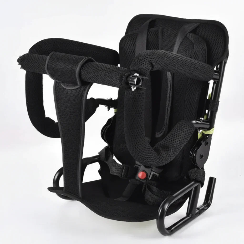 Child Motorcycle Seat With Foldable Guardrail And Rear Support | Temsk