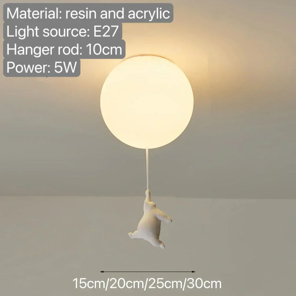 Whimsical Balloon Bear Chandelier for Kids Playroom and Nursery | Temsk