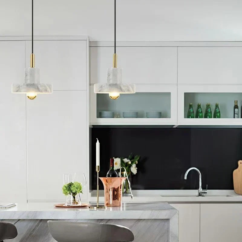 Marmor Pendelleuchte mit Naturstein Postmodernem Design | Temsk