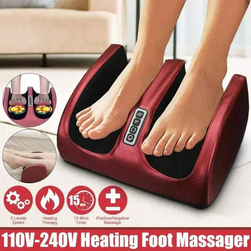 Auralux Shiatsu Foot Massager With Heat Function, 12 3D Massage Balls And Timer | Temsk