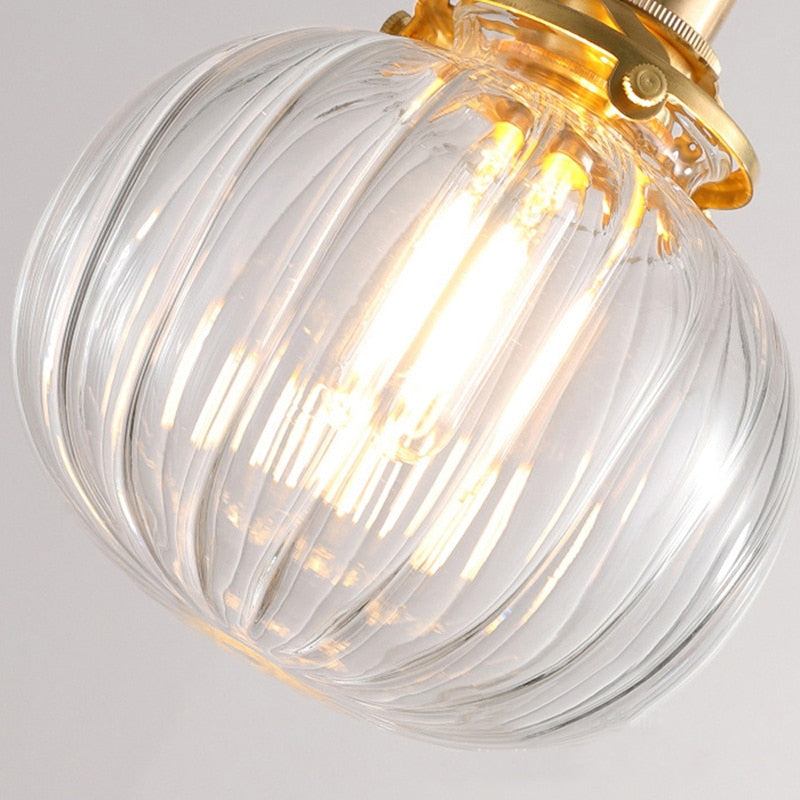 Caelum Glas-Pendelleuchte im Retro-Stil für kleine Räume | Snurv | Temsk