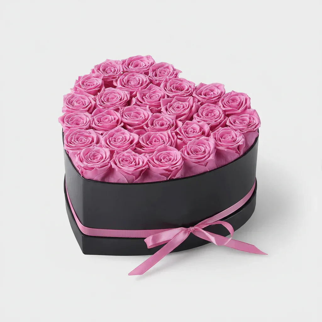 Mothers Day Heart Rose Box Gift With Artificial Flower For Her Decor | Temsk