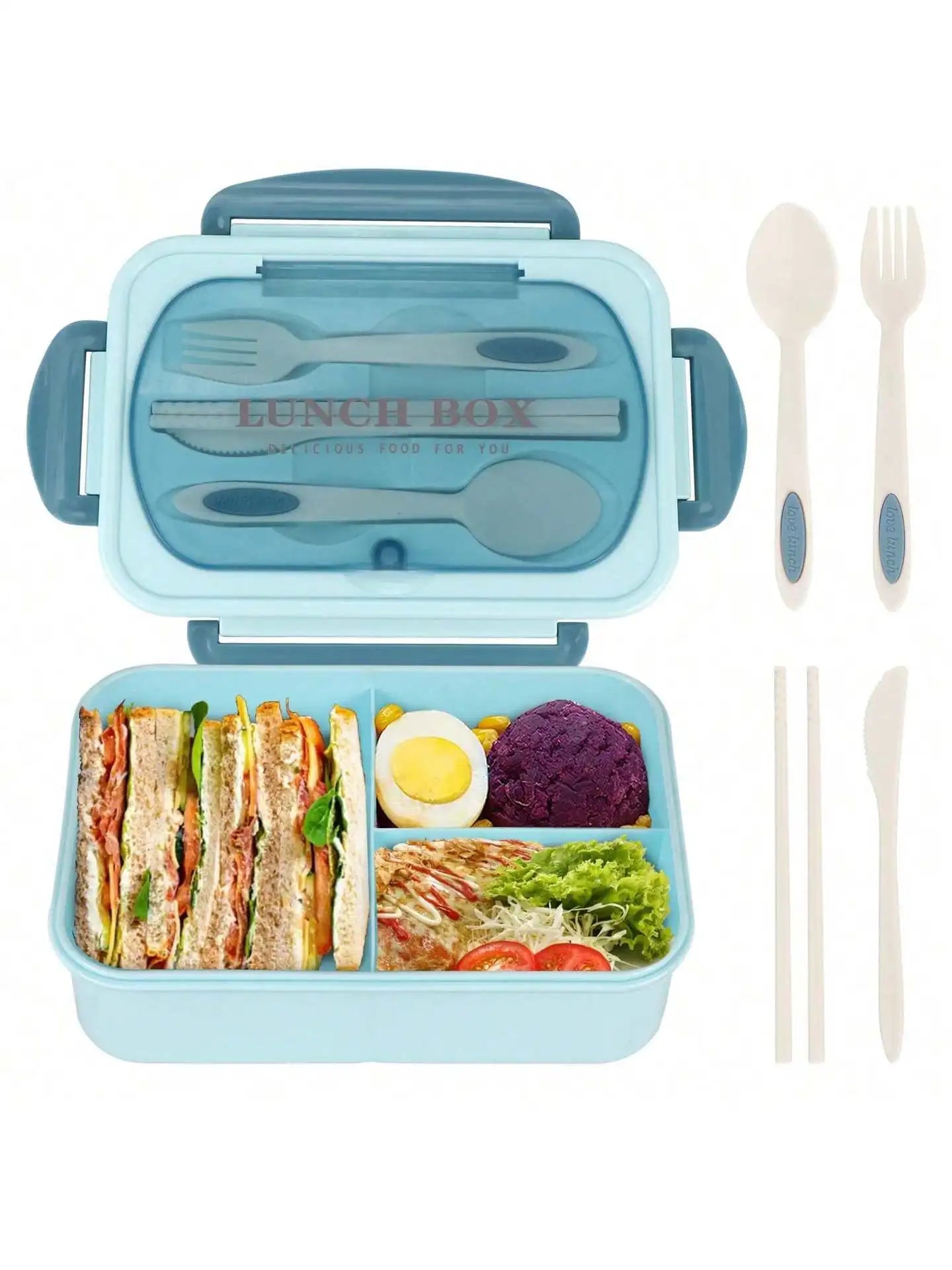 MealMate Bento Besteck Lunchbox mit vier Fächern, auslaufsicher | Temsk