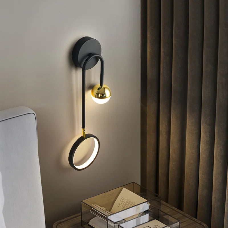 Nordic LED Stil hebt Orbis Wandleuchte mit kreisförmigem Diffusor hervor | Temsk