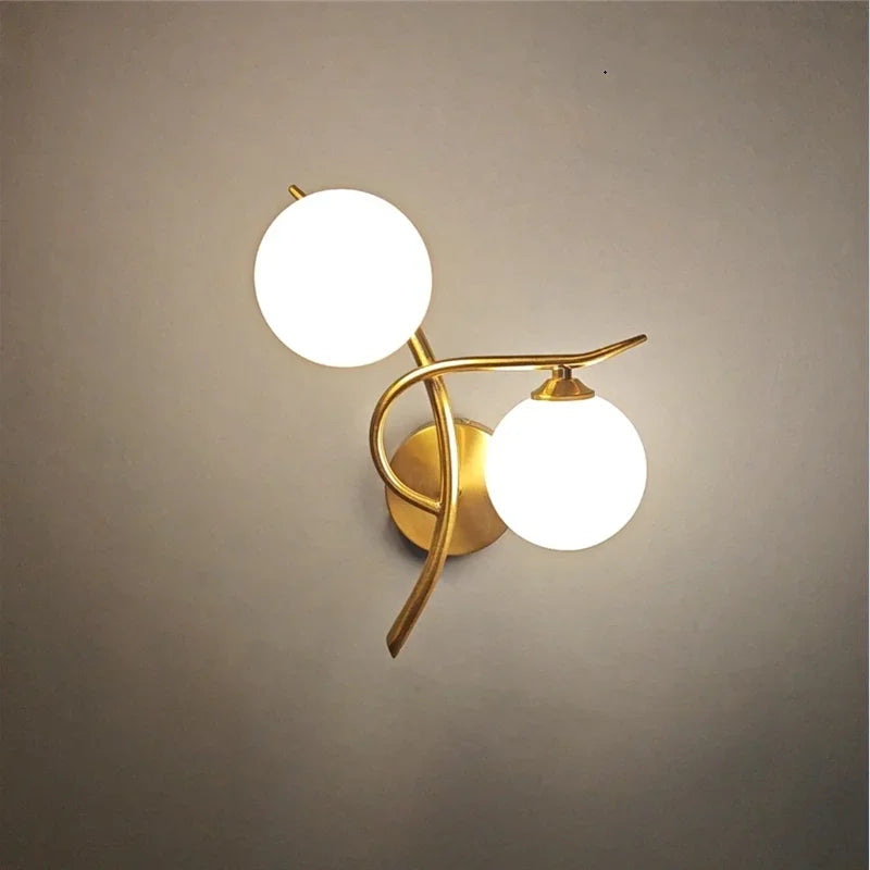 Lunara Nordische Wandleuchte mit doppeltem Kugel-LED-Design | Temsk