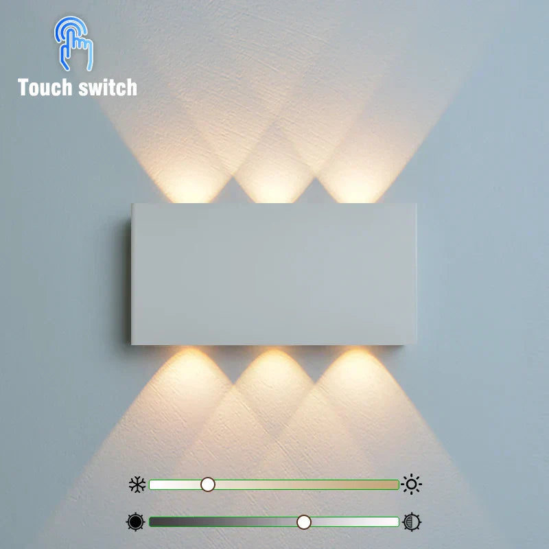 LumiBlock kabellose Wandleuchte mit Holzmaserung-Finish | Temsk