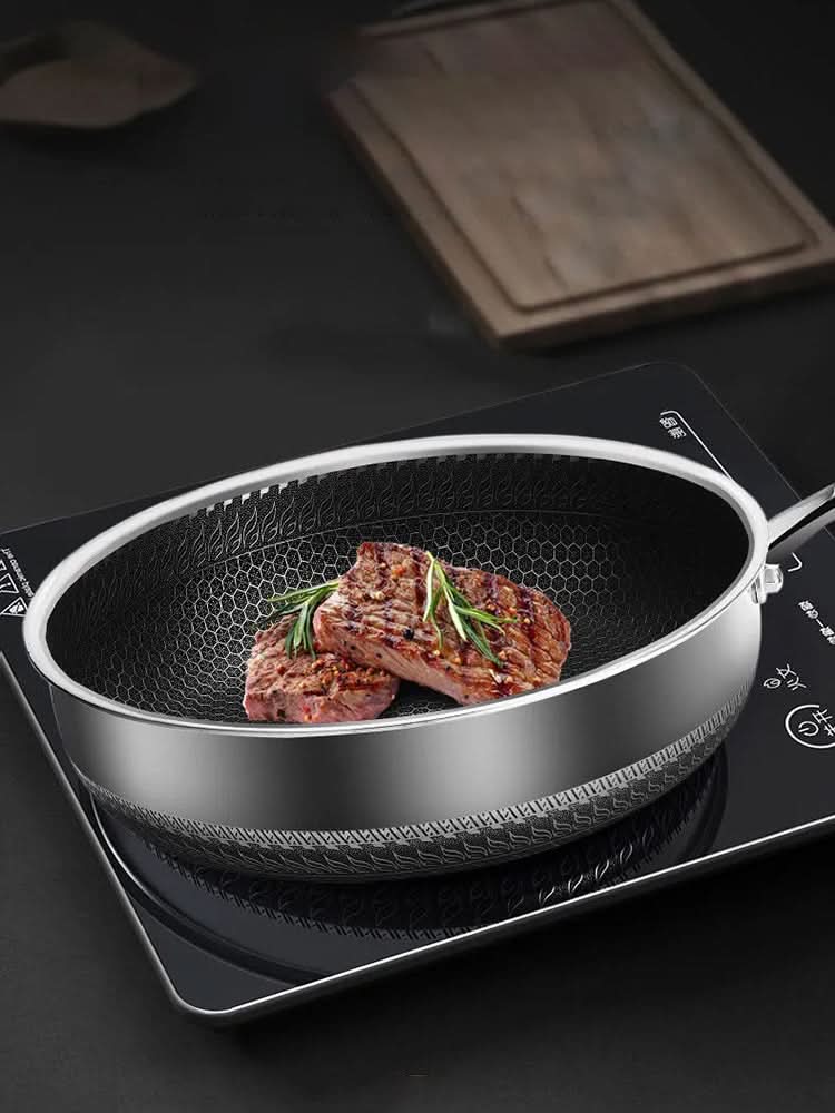 NovaCore Stainless Steel Frying Pan - Energy Saving and Durable for Perfect Cooking | Temsk