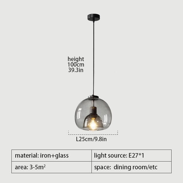 Lampade a sospensione Aurelia in vetro per cucine moderne e altro | Temsk