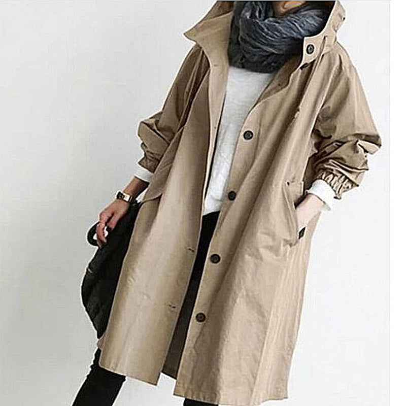AuroraWeave Fashionable Trench Coat For Women Long Style Seasonal 2024 | Temsk