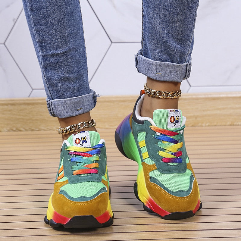 NovaStride Trainer Supportive Casual Sneakers In Rainbow Colors | Temsk