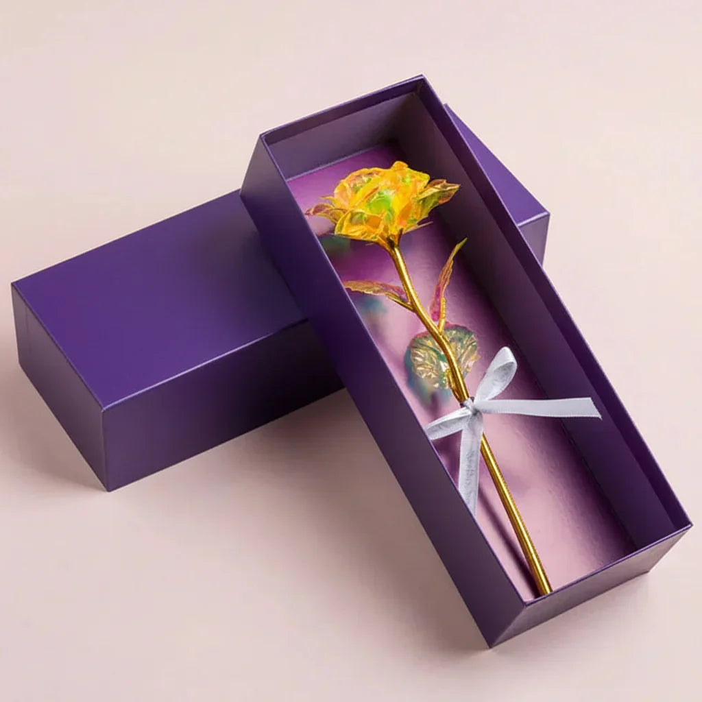 Rosen-Geschenkbox mit Künstlicher Blumenpräsentation zum Muttertag | Temsk