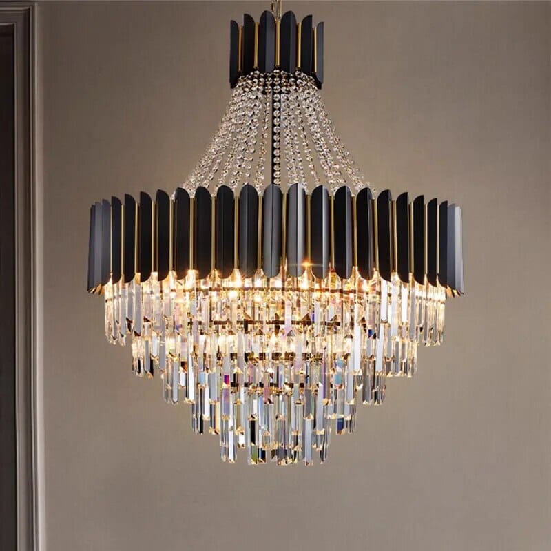 Selara Crystal Chandelier With K9 Crystal Modern LED Pendant Light | Temsk