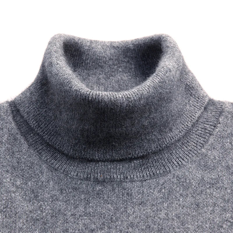 Kairo 60 Percent Cashmere 35 Percent Cotton Knit Turtleneck Sweater For Men | Temsk