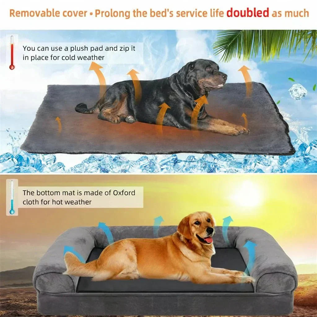CalmNest Orthopedic Memory Foam Dog Bed With Water Repellent Cover And Plush Comfort | Temsk