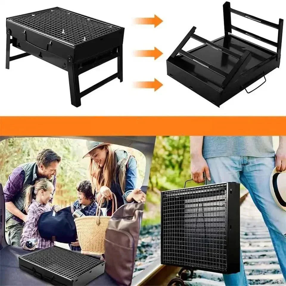 TrailBlaze Stainless Steel Charcoal Grill for Compact Outdoor Grilling | Temsk