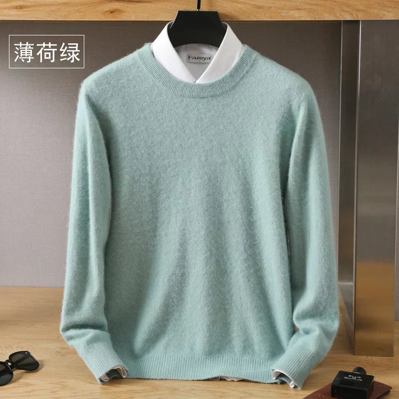 Aurelia One Hundred Percent Pure Cashmere Japanese Knit O Neck Pullover Sweater | Temsk