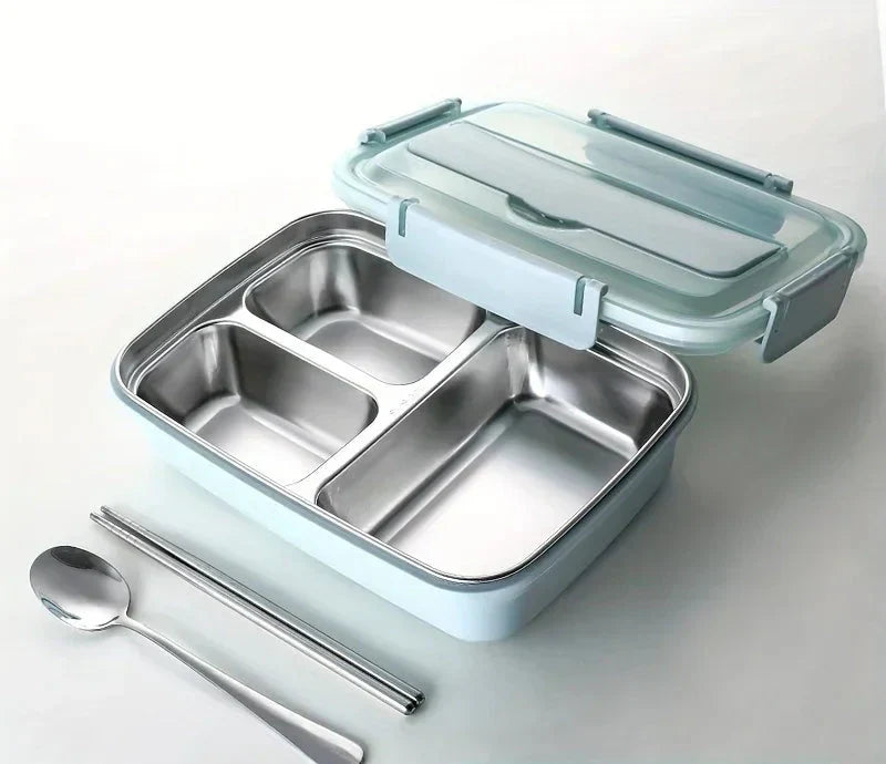 Edelstahl BentoBox auslaufsichere Lunchbox mit drei Fächern | Temsk