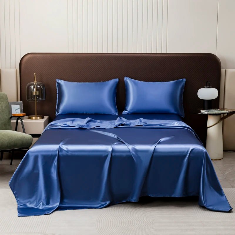 LunaCool Silky Cooling Satin Bedding Set With Breathable Comfort | Temsk