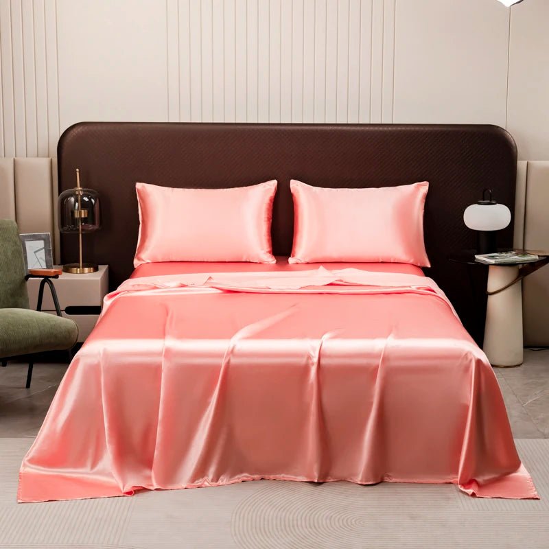 LunaCool Silky Cooling Satin Bedding Set With Breathable Comfort | Temsk