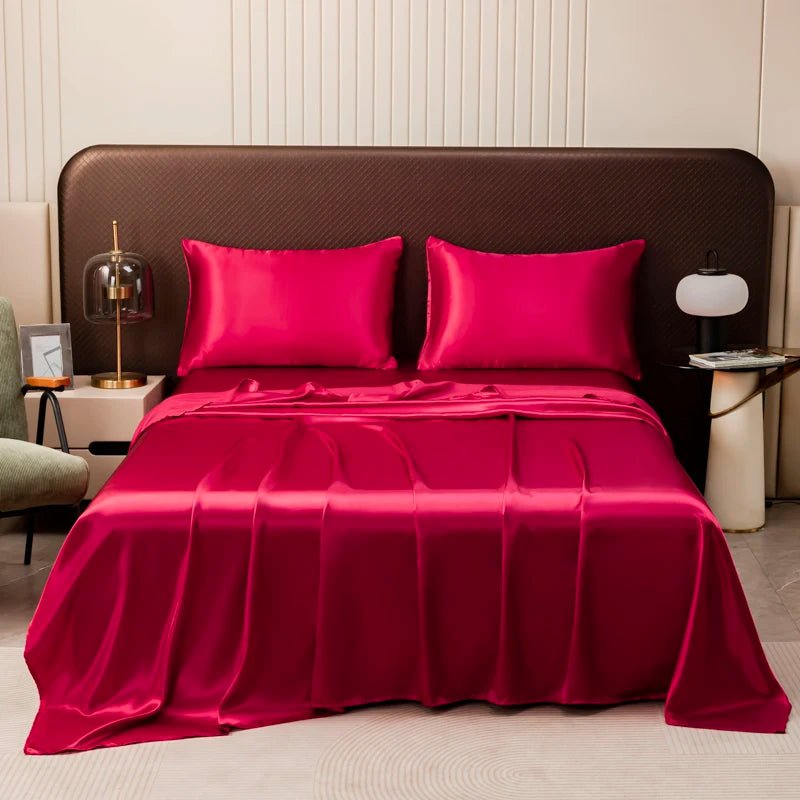 LunaCool Silky Cooling Satin Bedding Set With Breathable Comfort | Temsk
