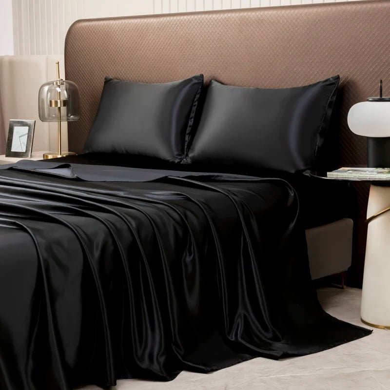 LunaCool Silky Cooling Satin Bedding Set With Breathable Comfort | Temsk