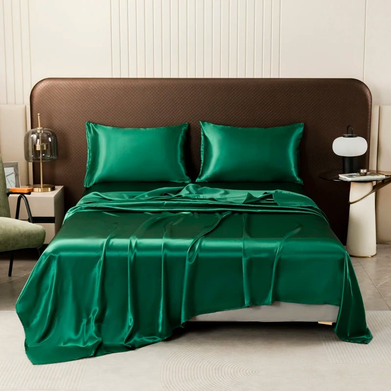 LunaCool Silky Cooling Satin Bedding Set With Breathable Comfort | Temsk