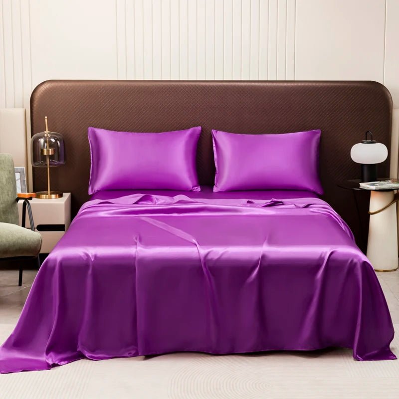 LunaCool Silky Cooling Satin Bedding Set With Breathable Comfort | Temsk